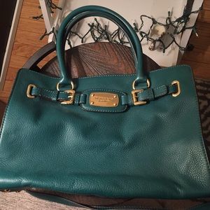 Michael Kors Dark Teal Satchel Handbag